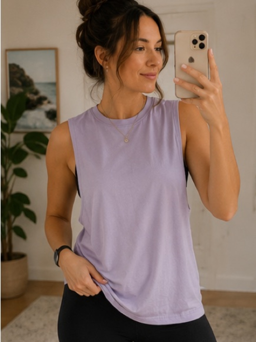 💜 ALO Yoga Lavender Muscle Tank — Size Medium